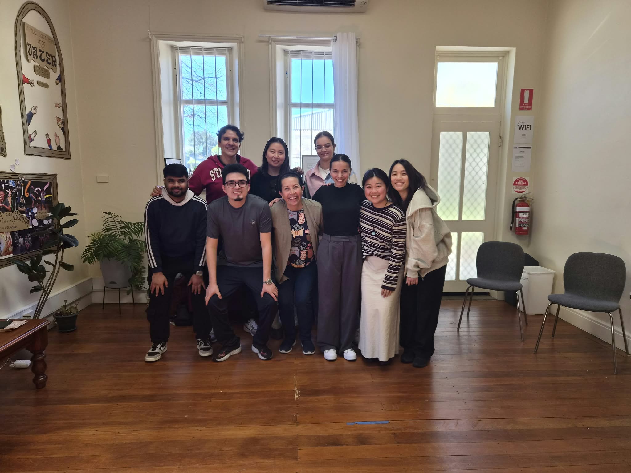 AMARTE and Mariposa Trails workshop participants together at Act Now Theatre.
